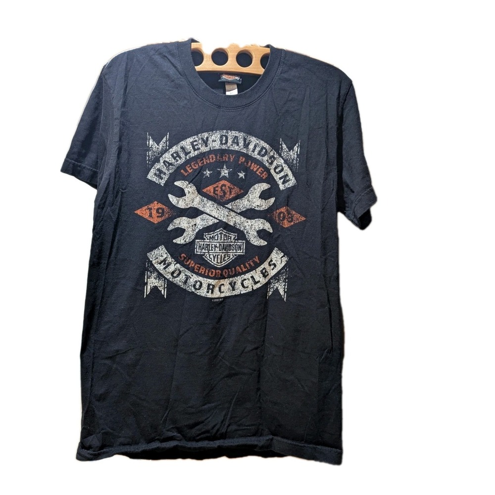 Harley-Davidson Pensacola FL T-shirt‎ Wrench And Lighthouse Logo Medium